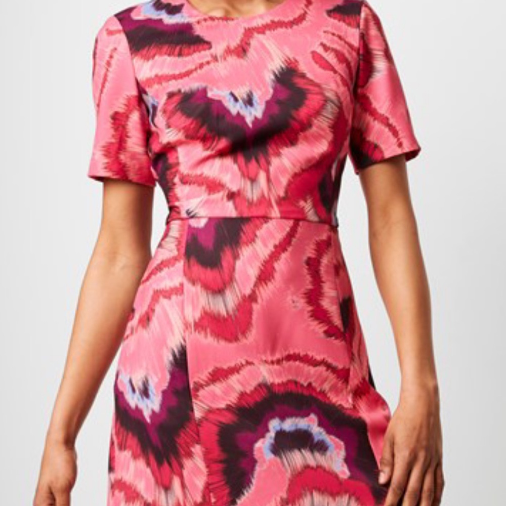 French Connection Raspberry Multi Printed Dress - image 2